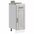 Mueble bajo de cocina Lucca madera contrachapada gris