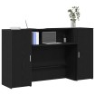 Mostrador de recepción roble negro 180x50x103,5 cm