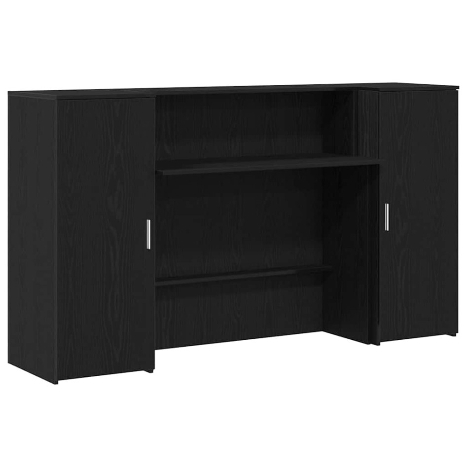 Mostrador de recepción roble negro 180x50x103,5