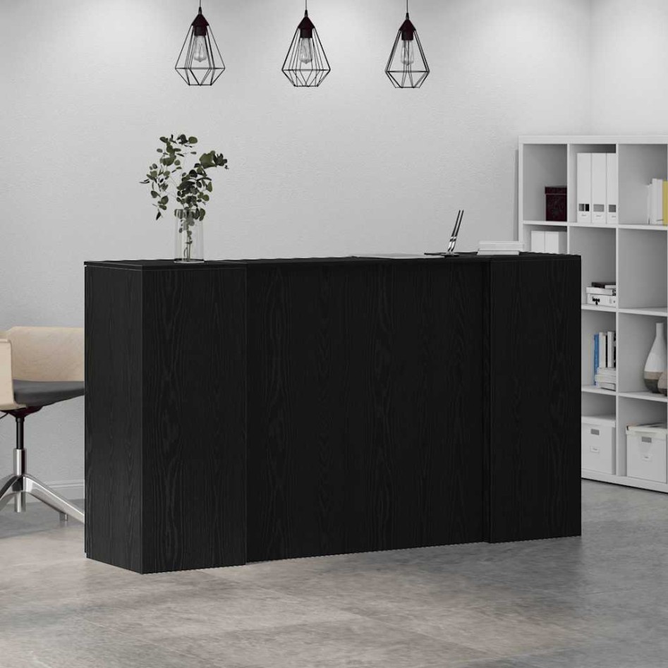 Mostrador de recepción roble negro 180x50x103,5