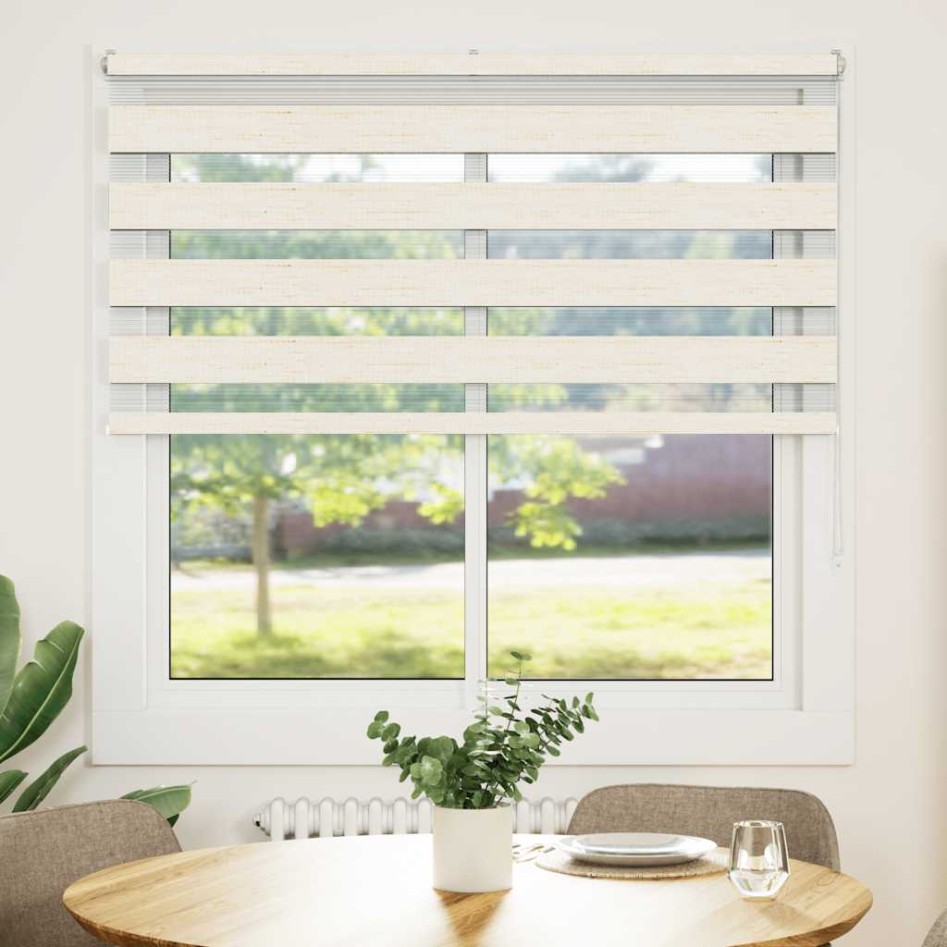 Estor cebra beige mármol tejido ancho 135,9 cm