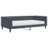 Sofá cama con colchón terciopelo gris oscuro 100x200