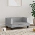 Cama para perros de terciopelo gris claro 60x40x30