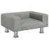 Cama para perros de terciopelo gris claro 50x40x26,5