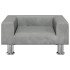 Cama para perros de terciopelo gris claro 50x40x26,5