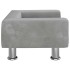Cama para perros de terciopelo gris claro 50x40x26,5