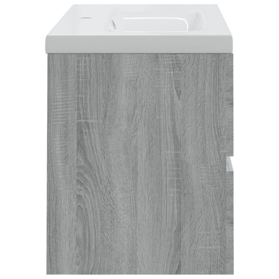 Mueble de baño con lavabo madera contrachapada gris