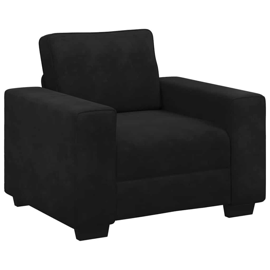 Sillón de terciopelo negro 60