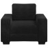 Sillón de terciopelo negro 60
