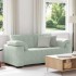 Sofá Loveseat gris claro 140 cm