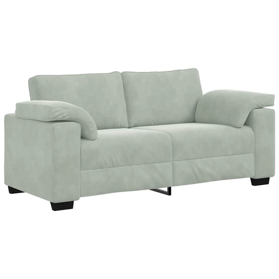Sofá Loveseat gris claro 140 cm