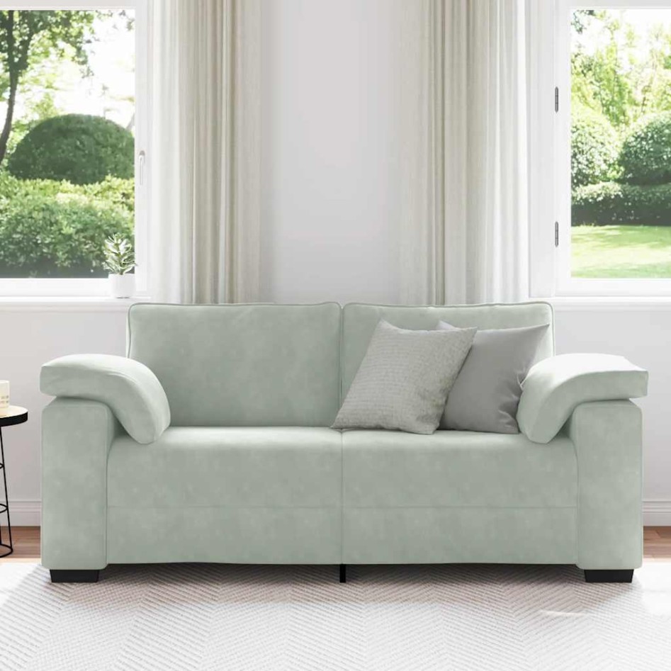 Sofá Loveseat gris claro 140 cm