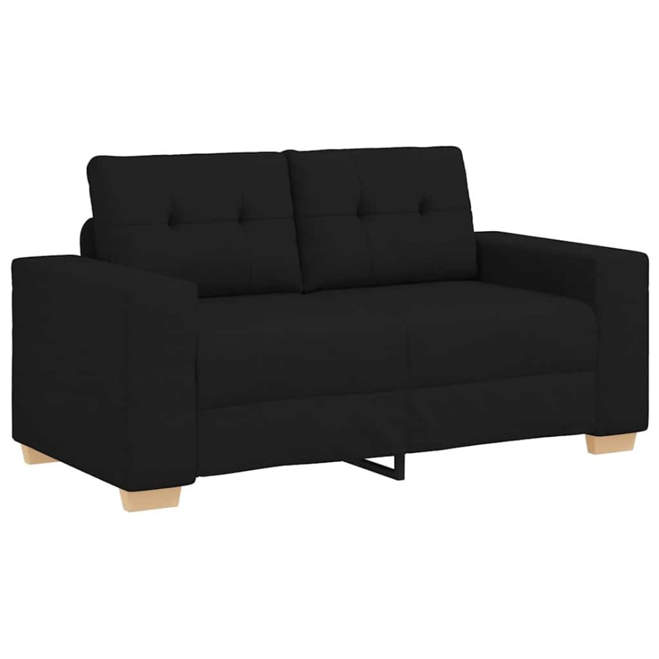 Sofá Loveseat de tela negra de 120