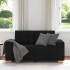 Sofá Loveseat de tela negra de 120