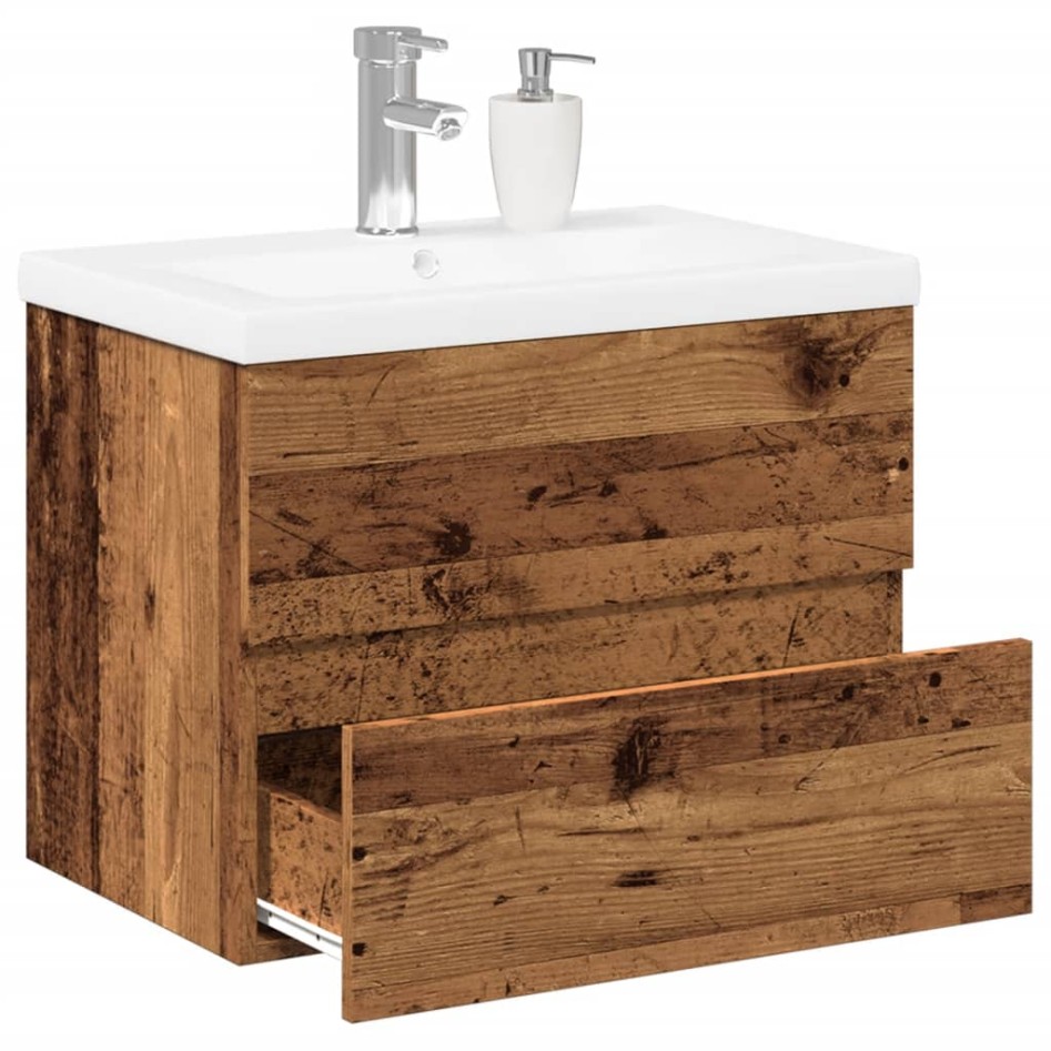 Mueble con lavabo integrado madera
