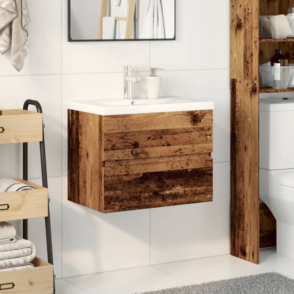 Mueble con lavabo integrado madera