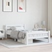 Estructura de cama sin colchón madera de pino blanco 100x200 cm