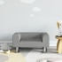 Sofá para niños de terciopelo gris claro 50x40x26,5
