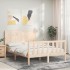 Estructura de cama sin colchón madera de pino blanca 140x200