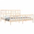 Estructura de cama de matrimonio con cabecero madera