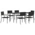 Juego de comedor de jardín 7 piezas ratán sintético