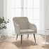 Sillón de terciopelo gris claro 63x76x80