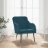 Sillón de terciopelo azul 63x76x80