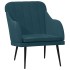Sillón de terciopelo azul 63x76x80