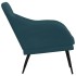 Sillón de terciopelo azul 63x76x80