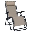 Tumbona plegable de textilene gris taupe