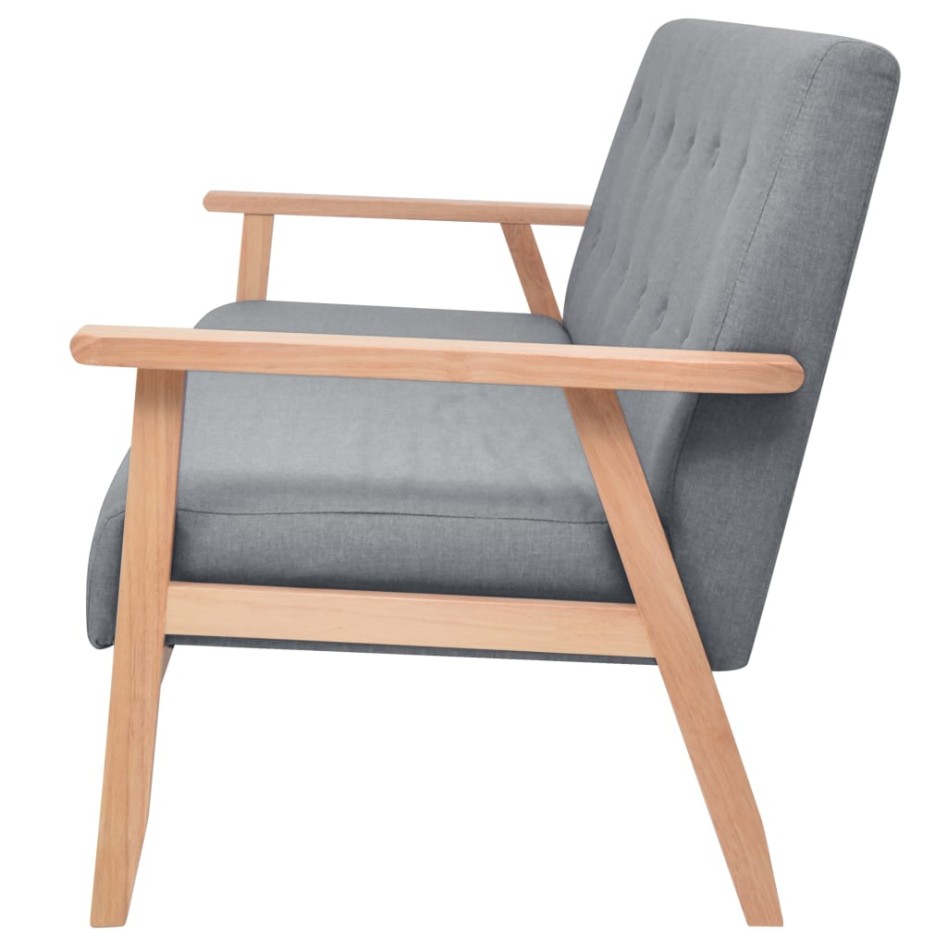 Sofá de 3 plazas de tela gris