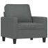 Sillón con taburete tela gris oscuro 60