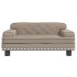 Cama para perros de cuero sintético color capuchino 70x45x30