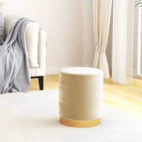 Taburete con almacenaje redondo terciopelo