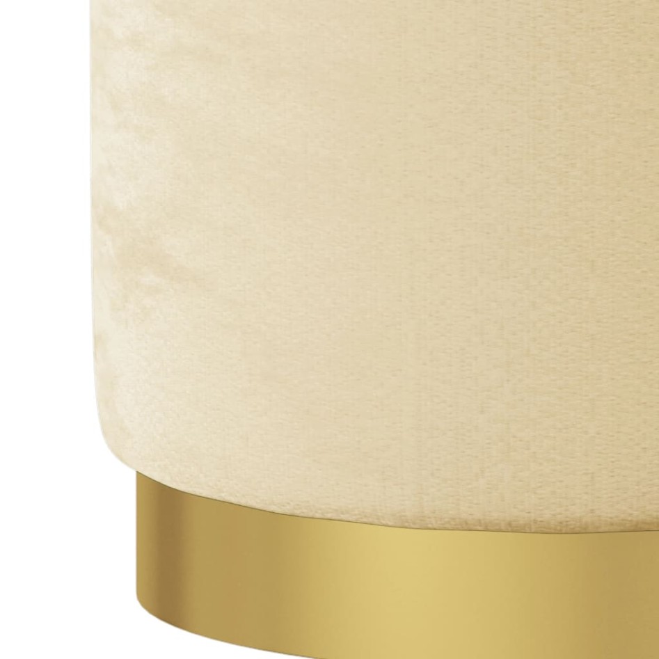 Taburete con almacenaje redondo terciopelo