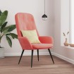 Sillón de relax de terciopelo rosa
