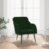 Sillón de terciopelo verde oscuro 63x76x80