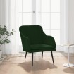 Sillón de terciopelo verde oscuro 63x76x80 cm