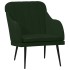 Sillón de terciopelo verde oscuro 63x76x80