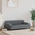 Cama para perros de terciopelo gris oscuro 90x53x30