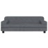 Cama para perros de terciopelo gris oscuro 90x53x30