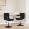 Sillas de comedor giratorias 2 uds terciopelo negro