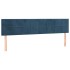 Cabeceros 2 unidades de terciopelo azul oscuro 90x5x78/88