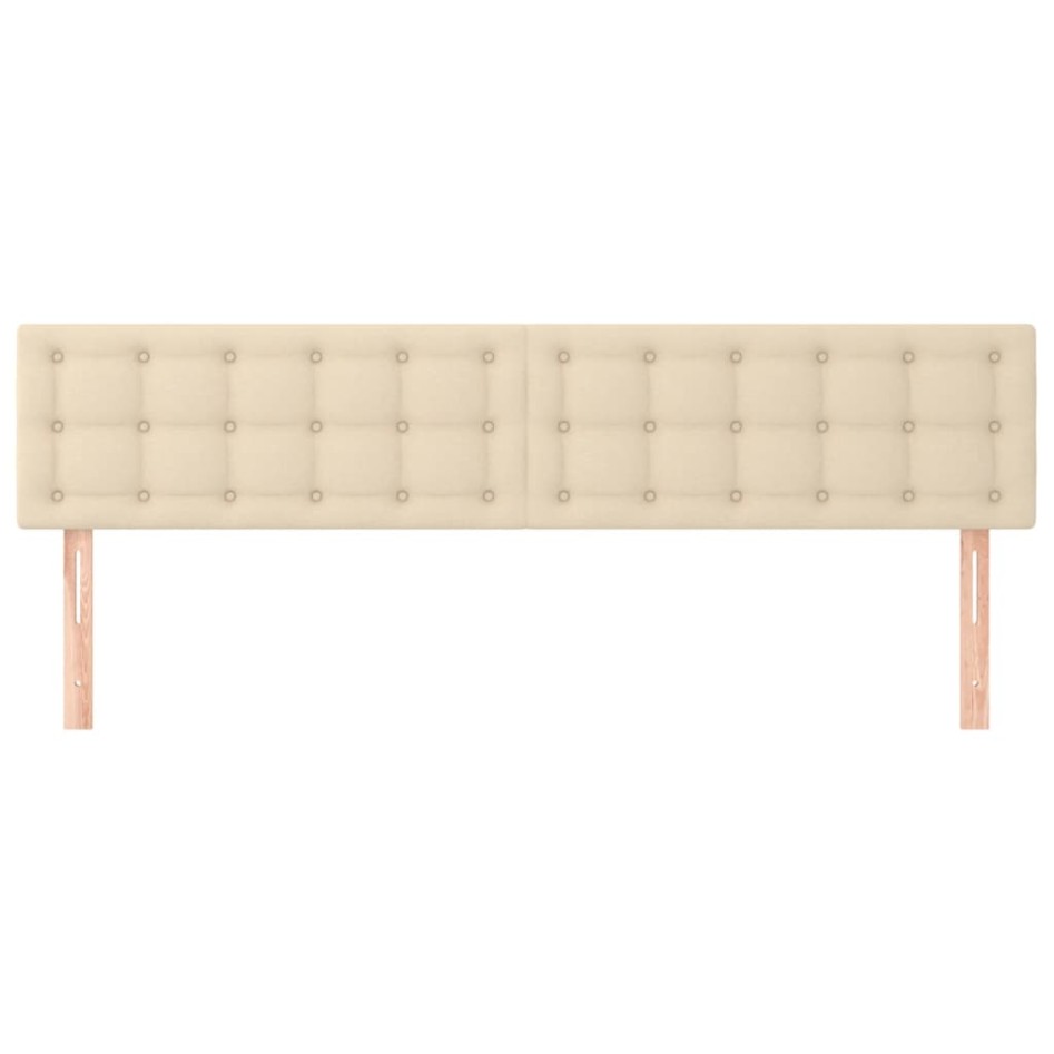 Cabeceros 2 unidades de tela color crema 90x5x78/88