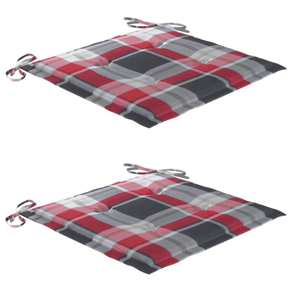 Sillas de comedor jardín con cojines 2 uds madera maciza