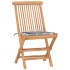 Set comedor de jardín plegable 3 piezas madera de teca
