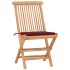 Set comedor de jardín plegable 3 piezas madera de teca