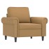 Sillón con taburete terciopelo marrón 60