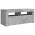 Mueble de TV con luces LED gris hormigón 90x35x40