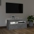 Mueble de TV con luces LED gris hormigón 90x35x40